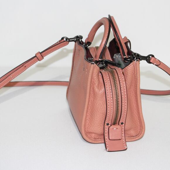Coach Rogue 17 in Pewter Melon Pink Satchel Mini Bag - Picture 6 of 12